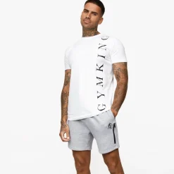 T-Shirts<Gym King Text Logo Tee White