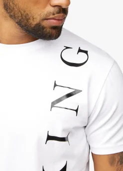 T-Shirts<Gym King Text Logo Tee White