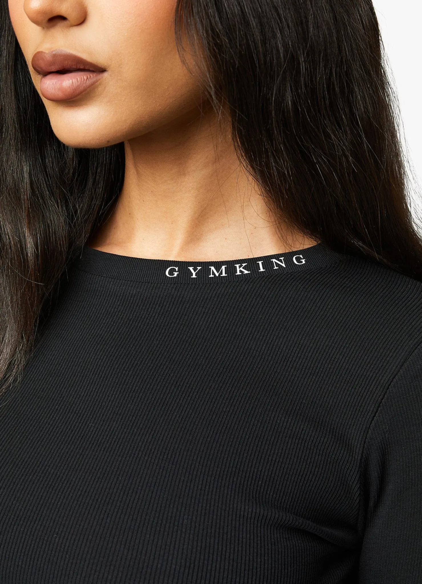 Co-Ords<Gym King Utility Rib Ls Crop Top Black