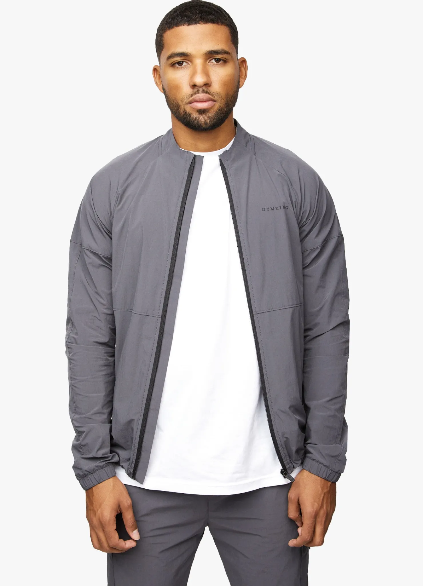 Tracksuit Tops<Gym King Utility Woven Bomber Graphite
