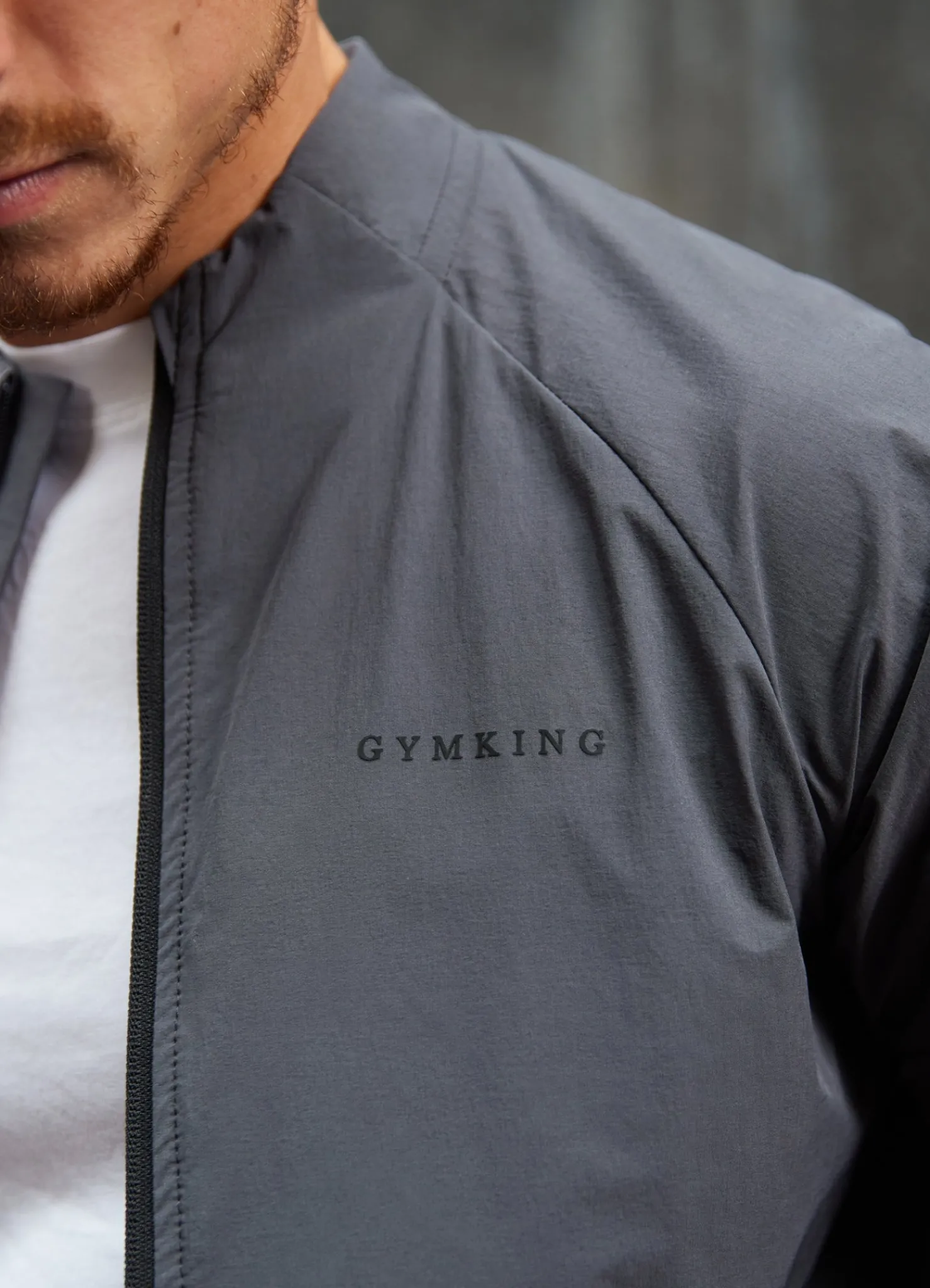Tracksuit Tops<Gym King Utility Woven Bomber Graphite