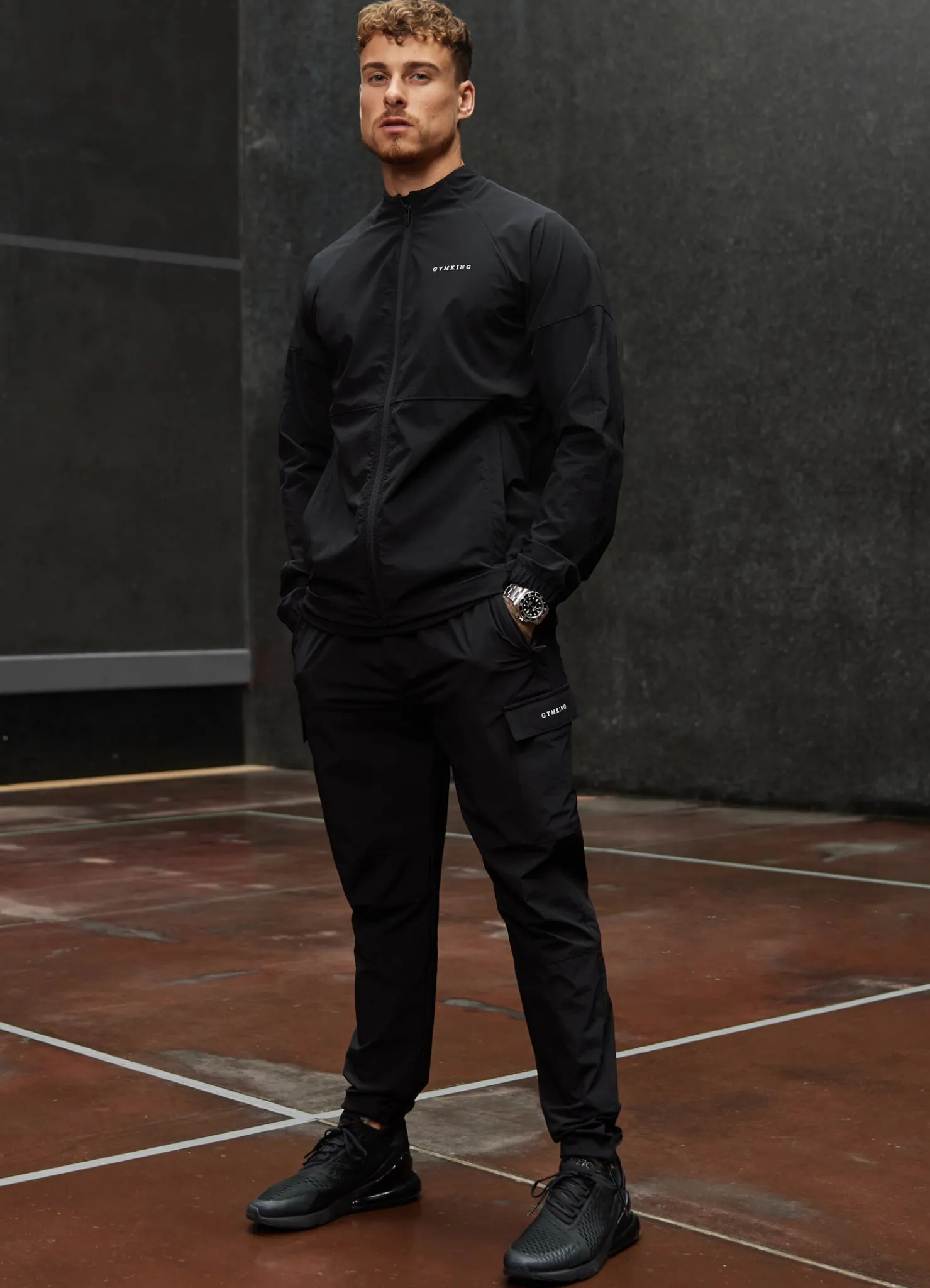 Outerwear<Gym King Utility Woven Bomber Black