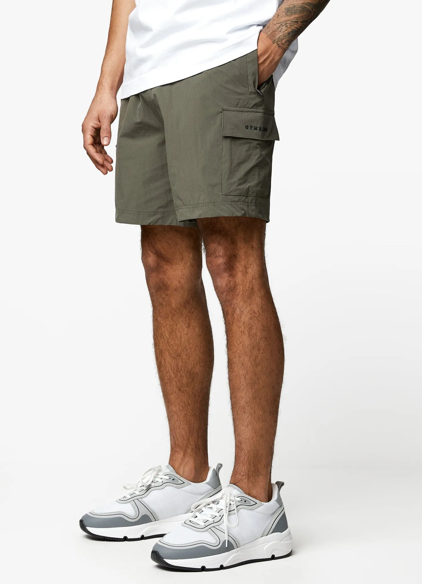 Shorts<Gym King Utility Woven Cargo Short Olive
