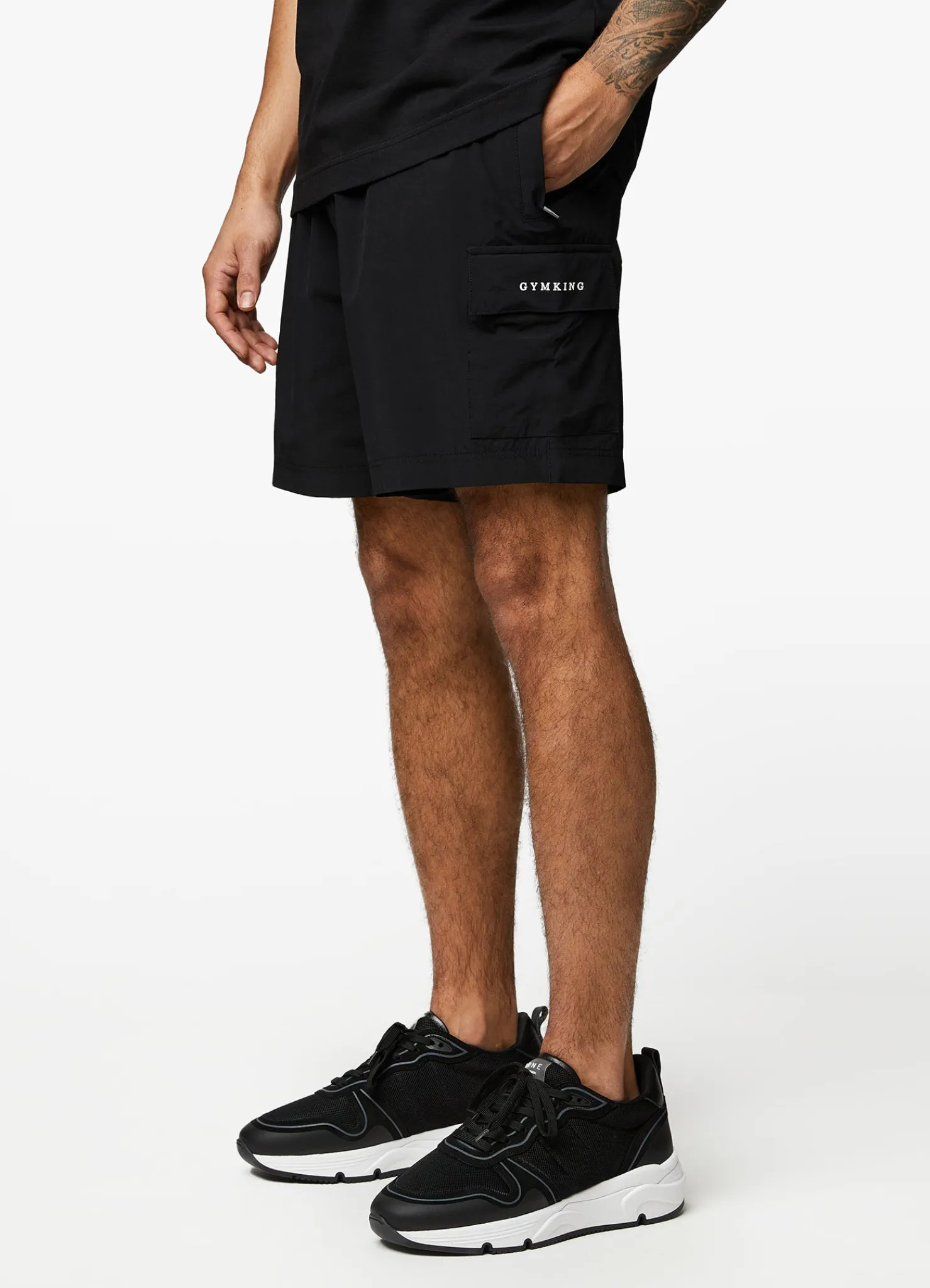 Shorts<Gym King Utility Woven Cargo Short Black