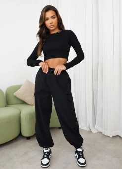 Joggers<Gym King Utility Woven Cargo Pant Black