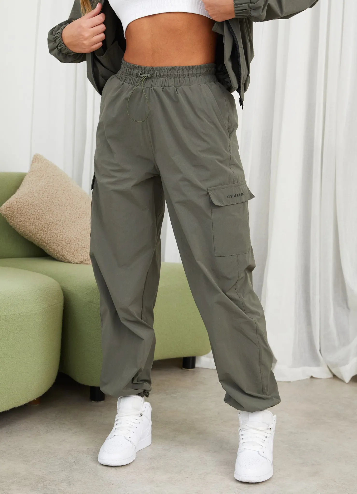 Joggers<Gym King Utility Woven Cargo Pant Olive