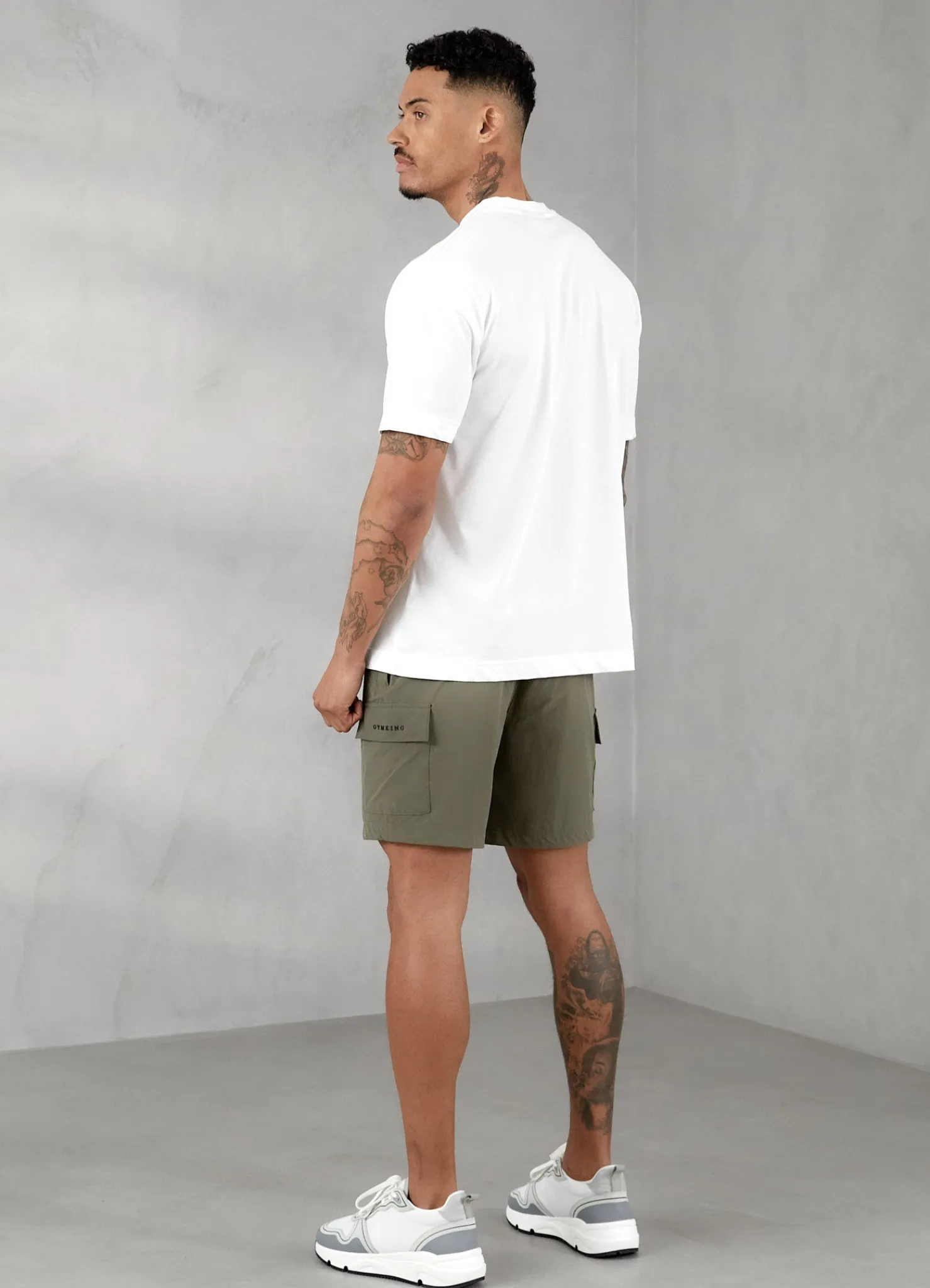 Twin Sets<Gym King Utility Woven Cargo Short Olive