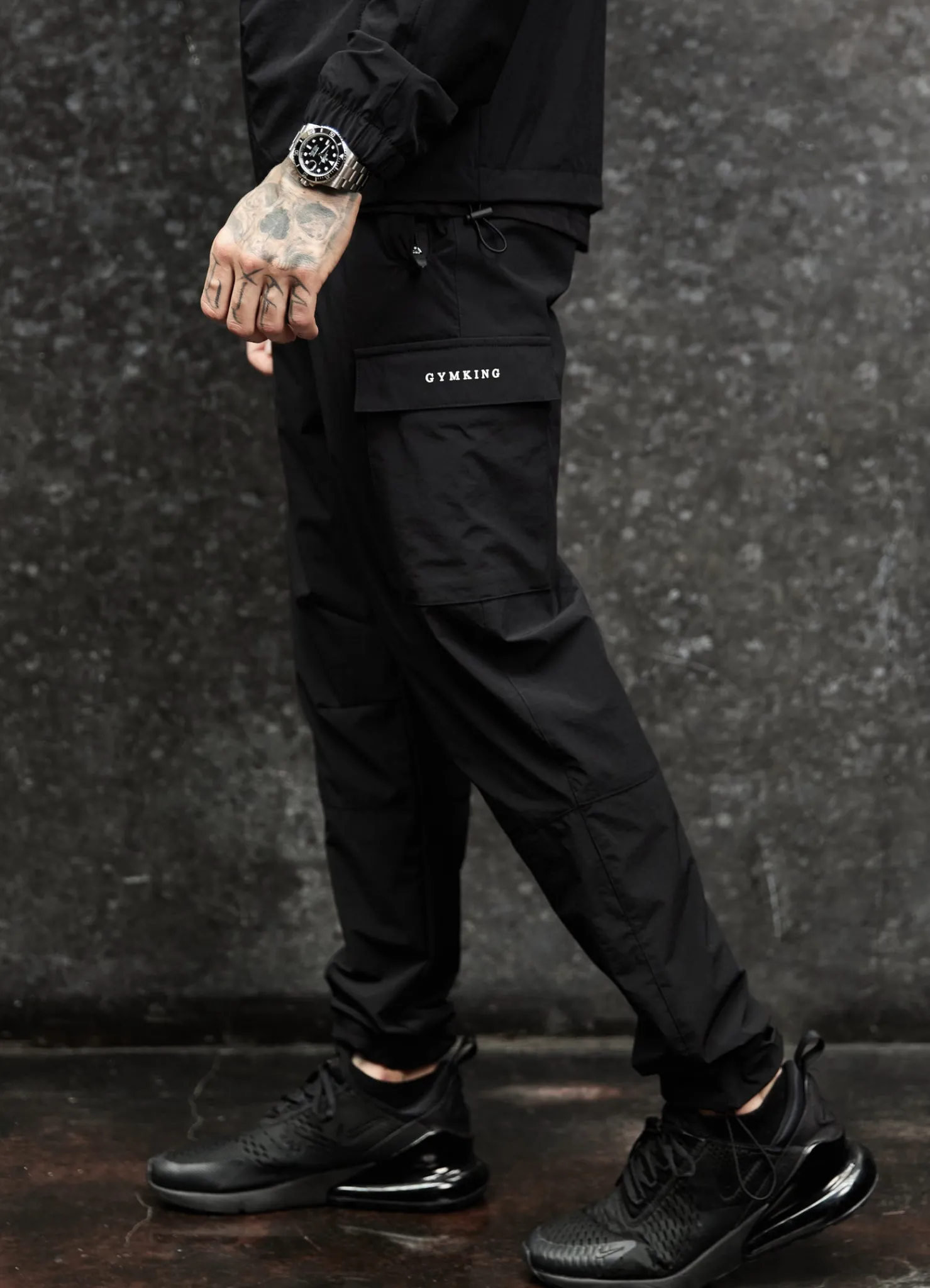 Tracksuit Bottoms<Gym King Utility Woven Cargo Pant Black