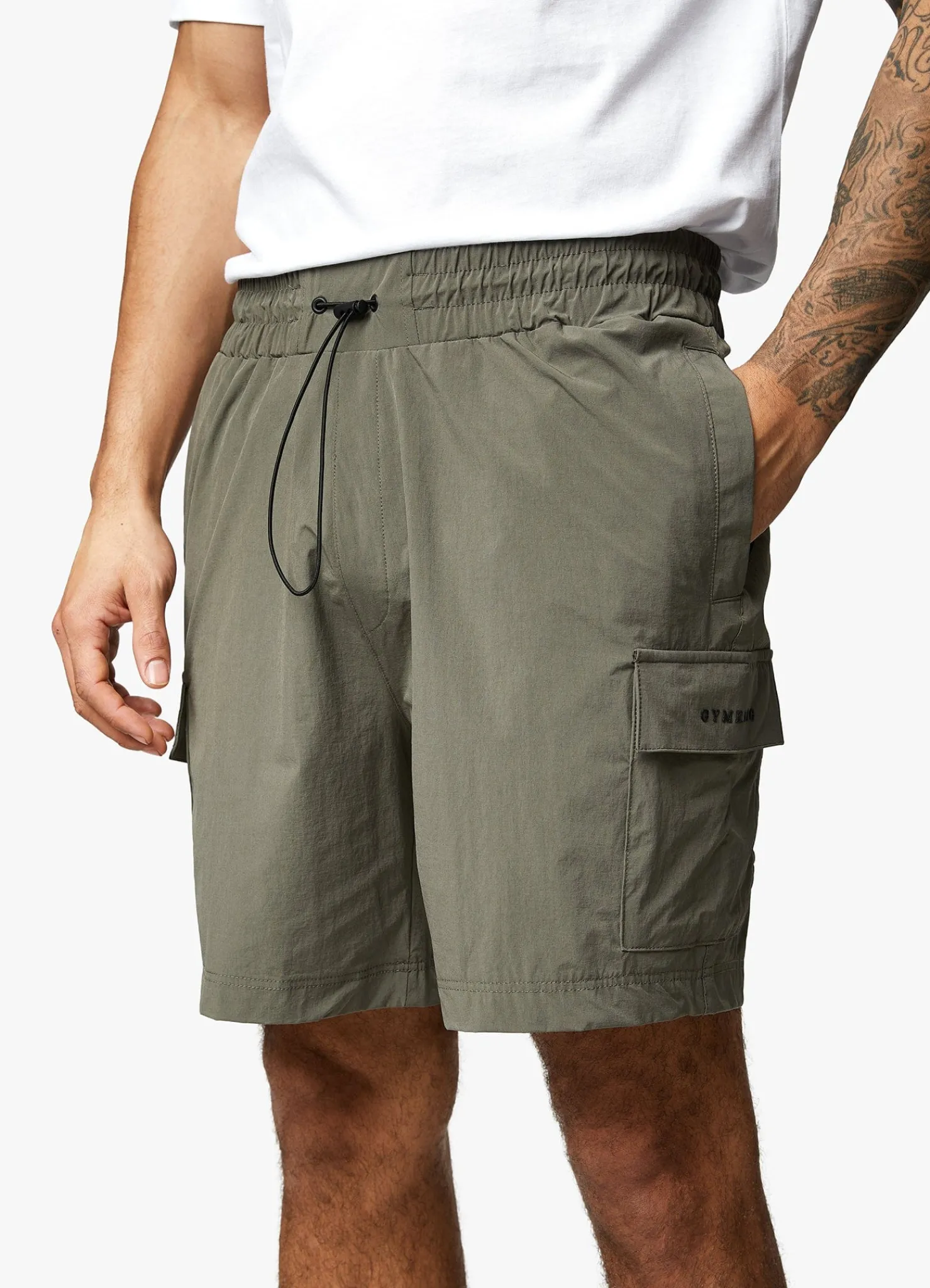 Shorts<Gym King Utility Woven Cargo Short Olive