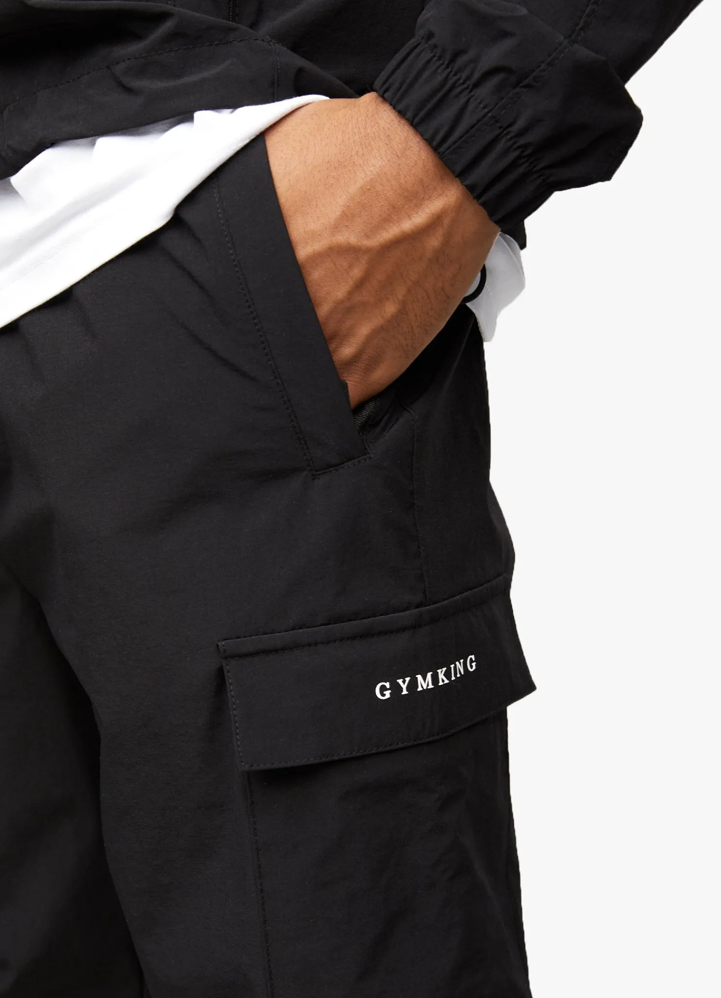 Tracksuit Bottoms<Gym King Utility Woven Cargo Pant Black