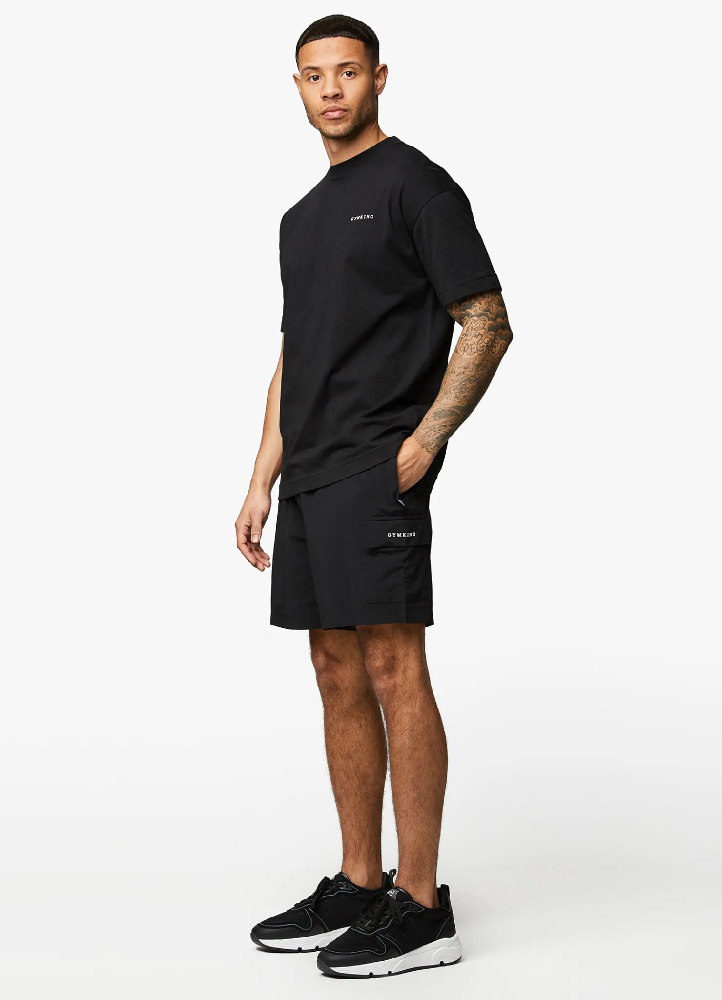 Shorts<Gym King Utility Woven Cargo Short Black