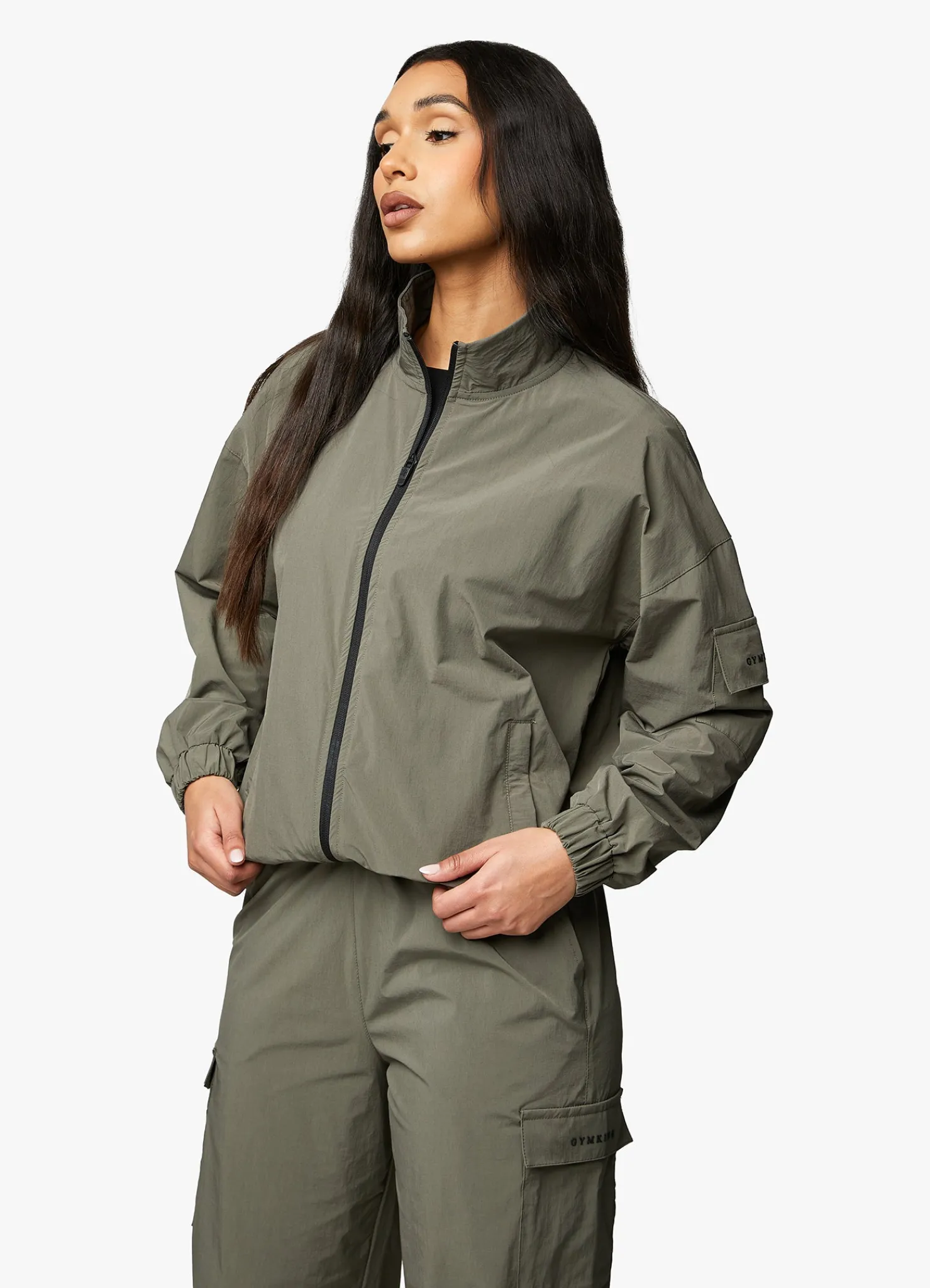 Outerwear<Gym King Utility Woven Jacket Olive