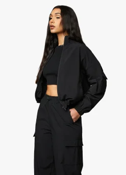 Outerwear<Gym King Utility Woven Jacket Black