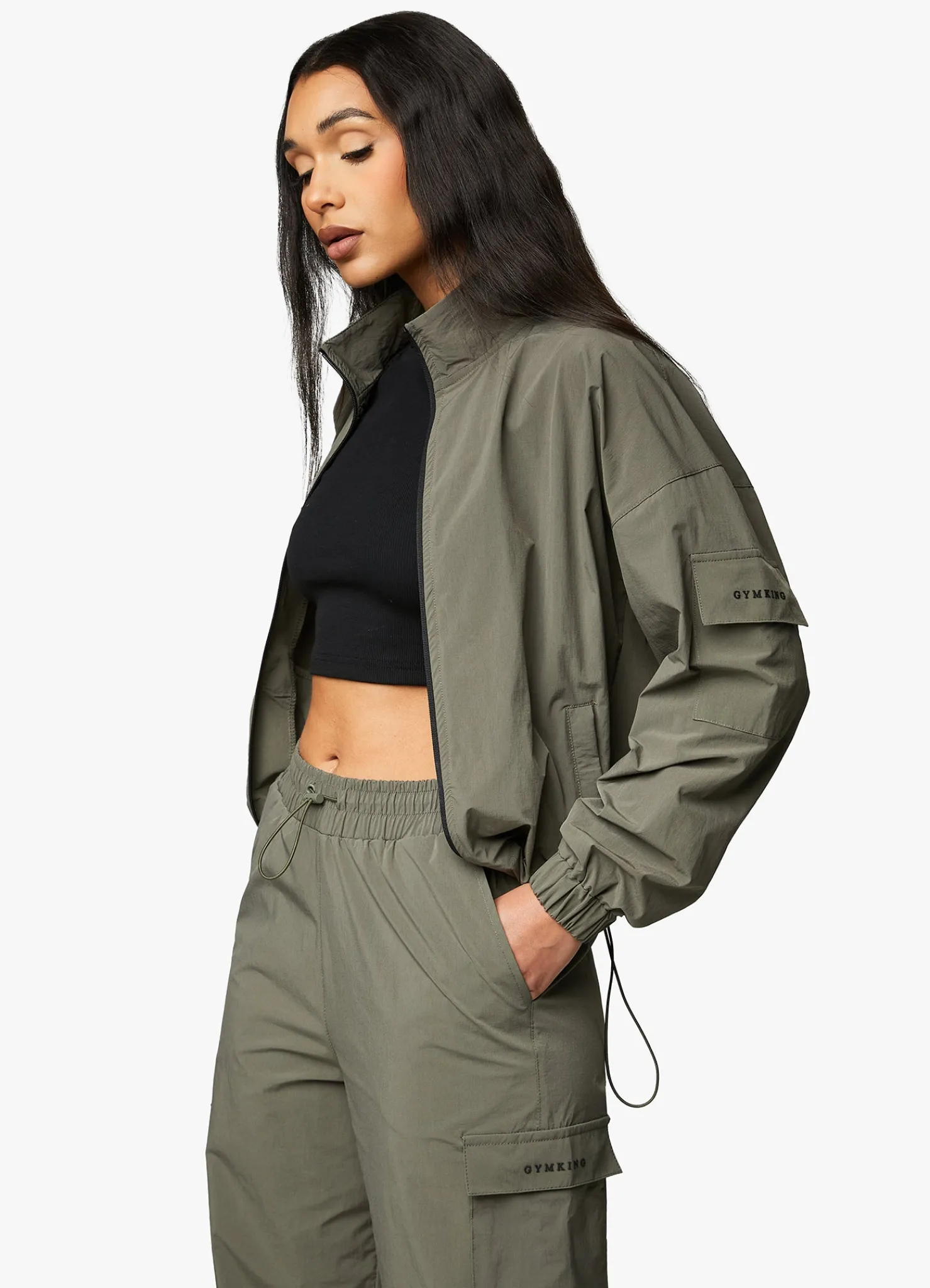 Tracksuits<Gym King Utility Woven Tracksuit Olive
