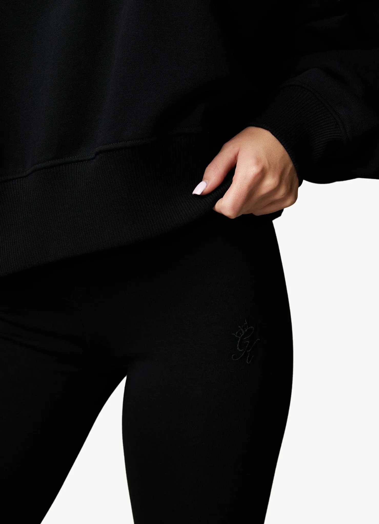 Sweatshirts<Gym King Vital Linear Arch Funnel Black/Black