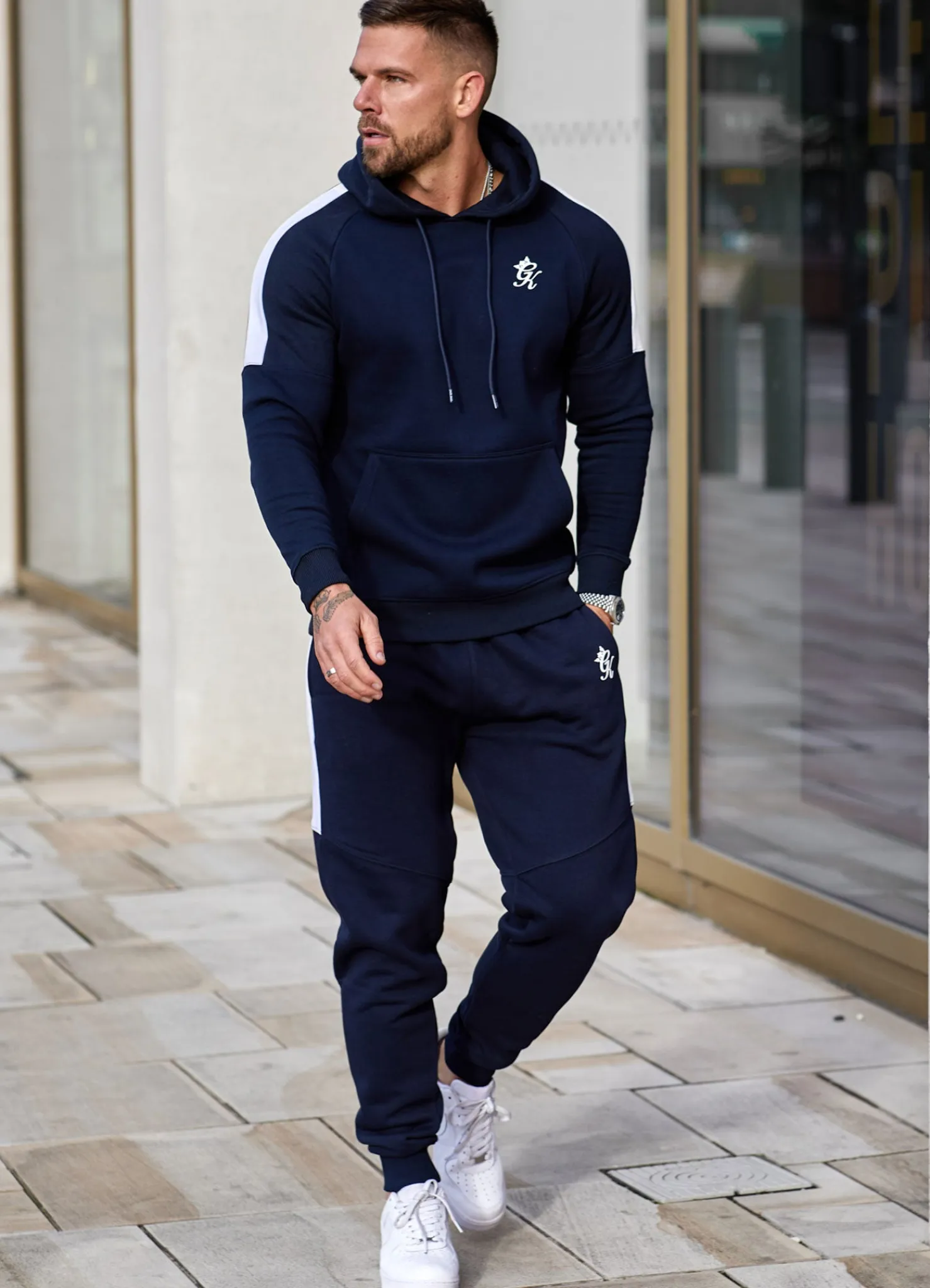 Tracksuit Bottoms<Gym King Volt Jogger Navy/White