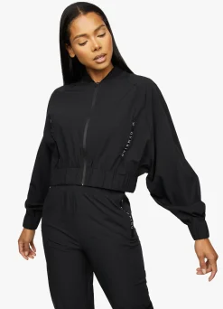 Outerwear<Gym King Woven Batwing Bomber Black