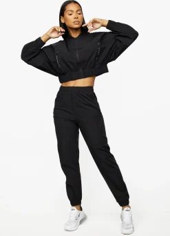 Outerwear<Gym King Woven Batwing Bomber Black