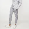Tracksuit Bottoms<Gym King core+ Poly Tracksuit Bottoms Grey Marl/White