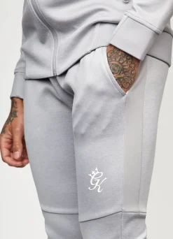 Tracksuit Bottoms<Gym King core+ Poly Tracksuit Bottoms Grey Marl/White
