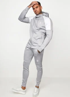 Tracksuit Bottoms<Gym King core+ Poly Tracksuit Bottoms Grey Marl/White
