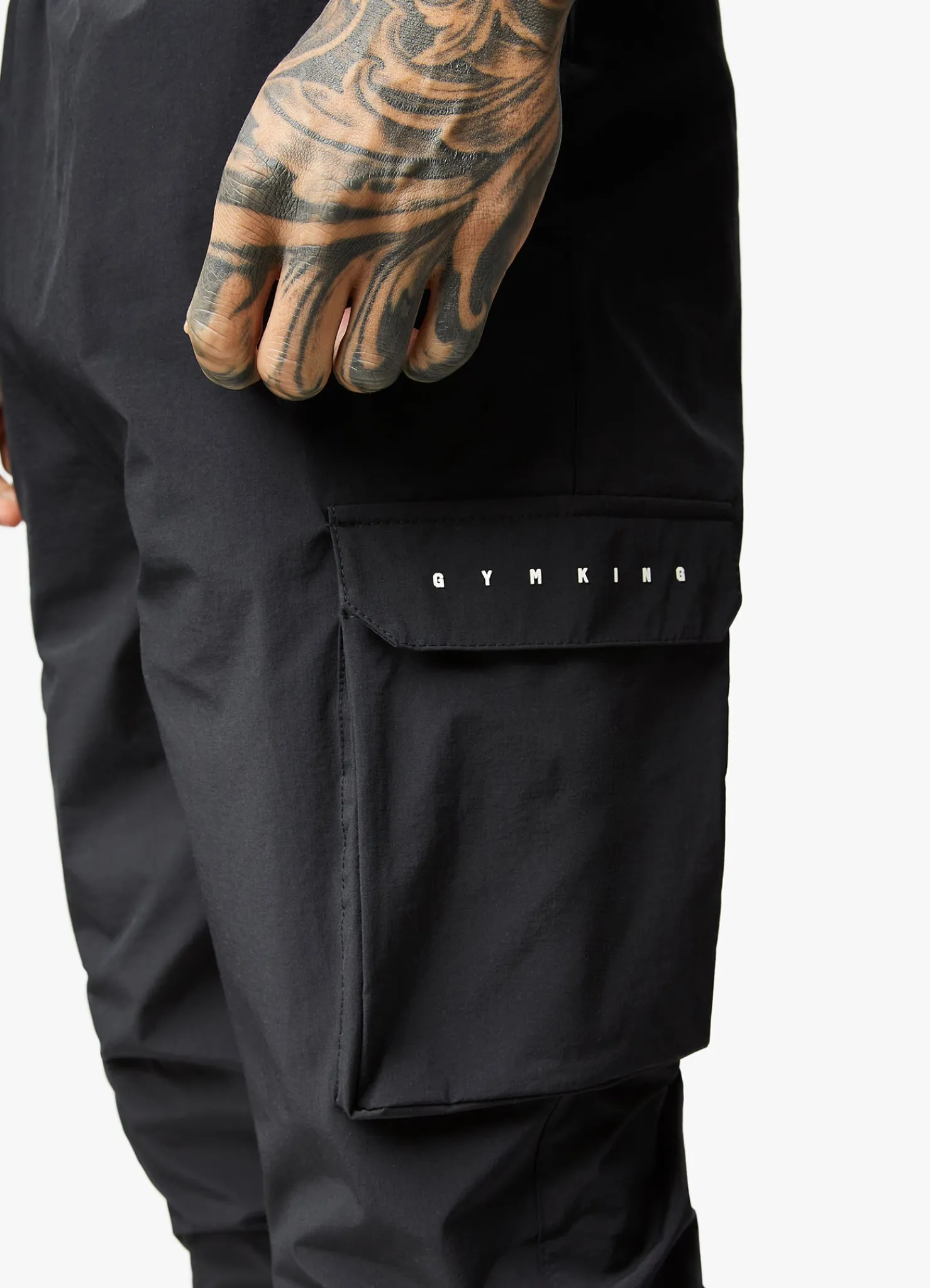 Tracksuits<Gym King Rebellion Hood & Cargo Jogger Black