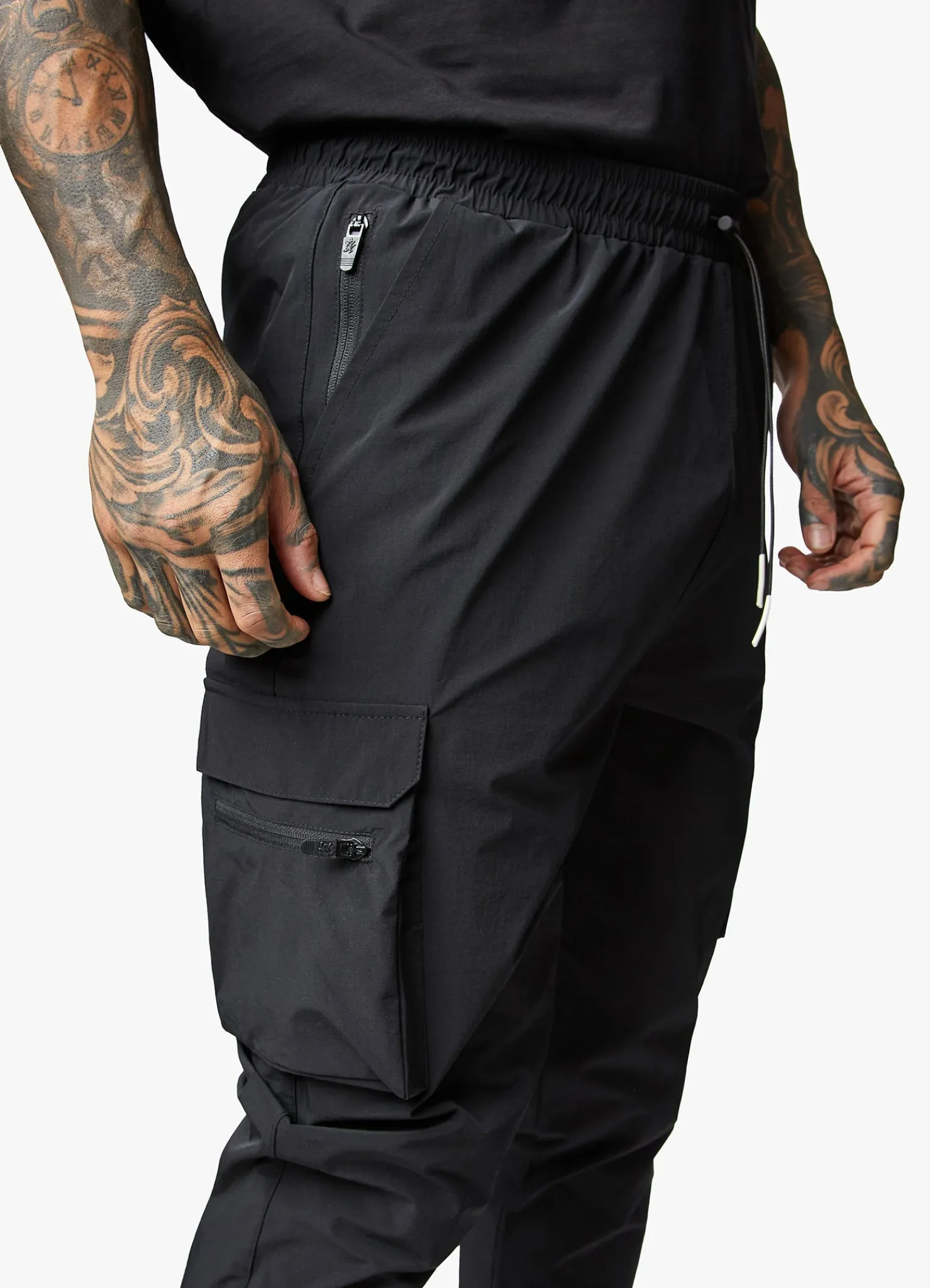 Tracksuits<Gym King Rebellion Hood & Cargo Jogger Black
