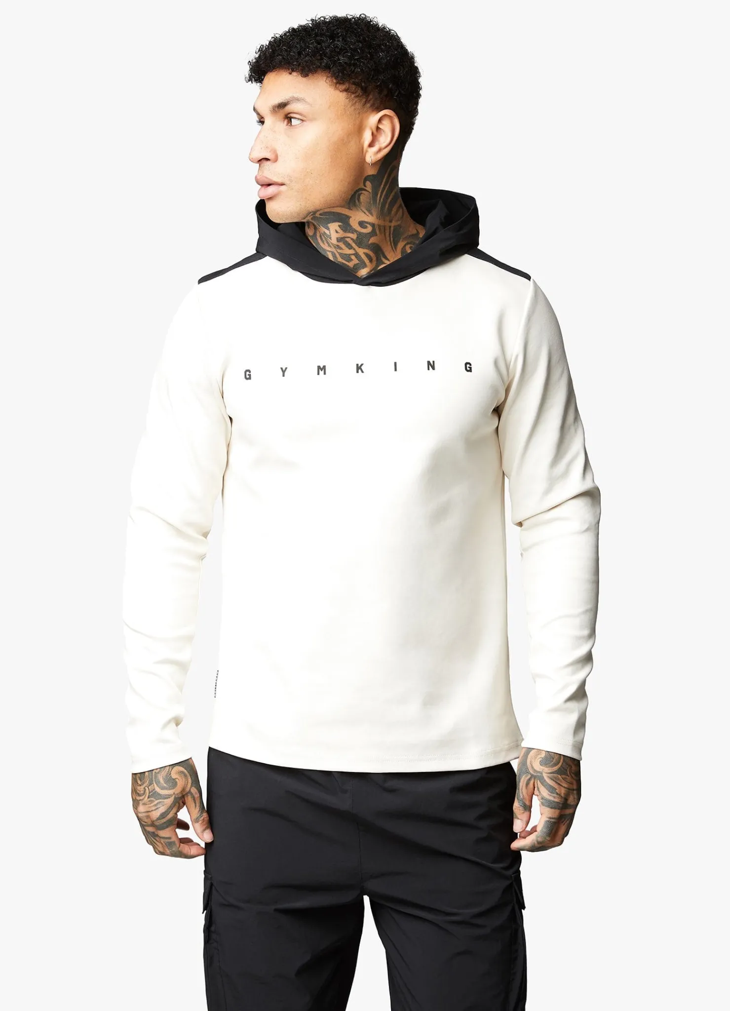 Tracksuits<Gym King Rebellion Hood & Cargo Jogger Antique White/Black